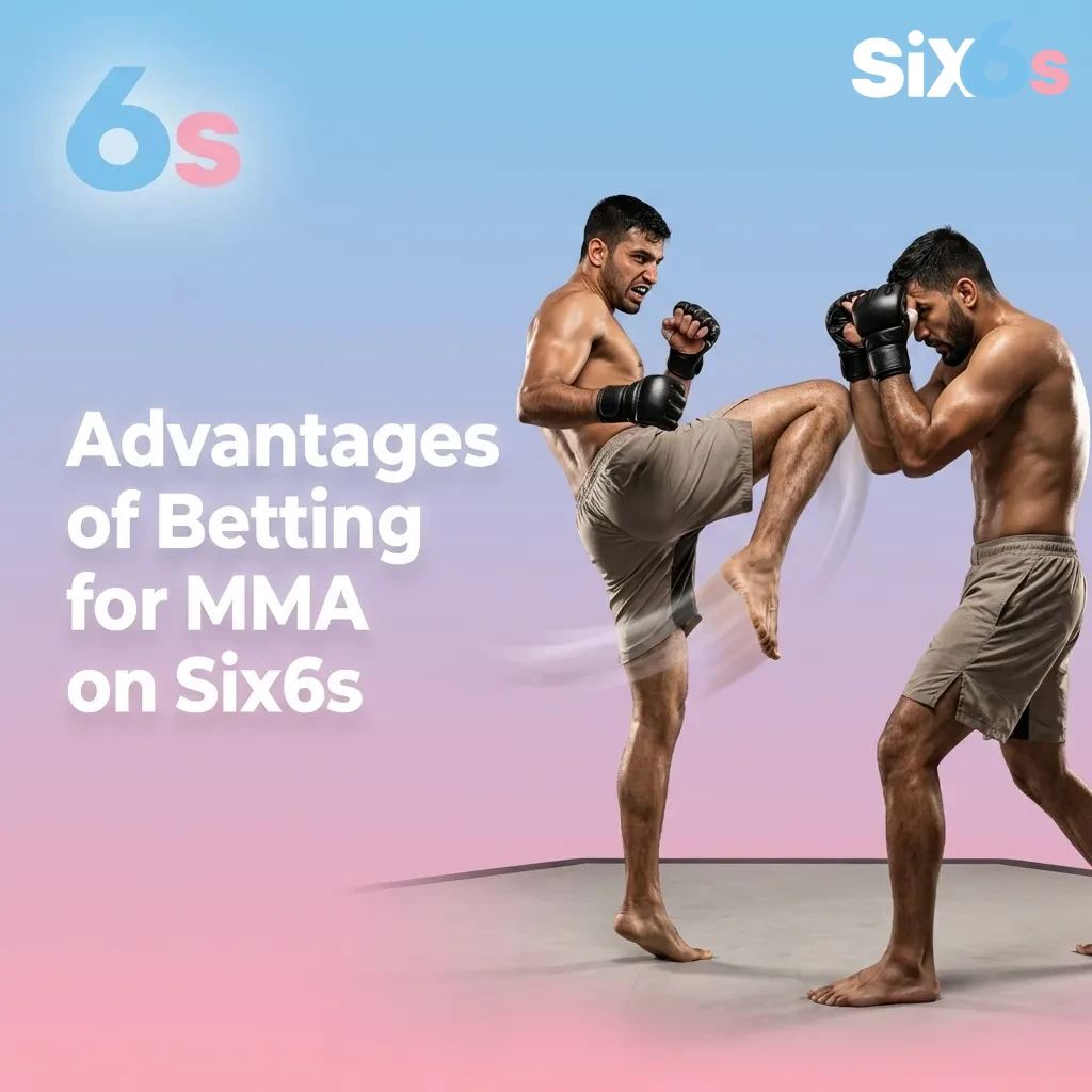 Six6s MMA betting interface showing live odds, parlay builder, and cash-out options on mobile device — Six6s in Pakistan