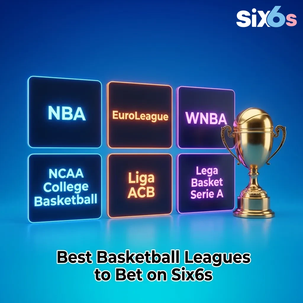 Basketball leagues available for betting on Six6s platform including NBA, EuroLeague, FIBA World Cup, and NCAA tournaments — Six6s in Pakistan