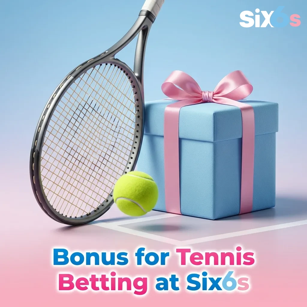 Six6s tennis betting bonus offer showing 100% match up to PKR 100,000 for new users on ATP, WTA, and Grand Slam events — Six6s in Pakistan