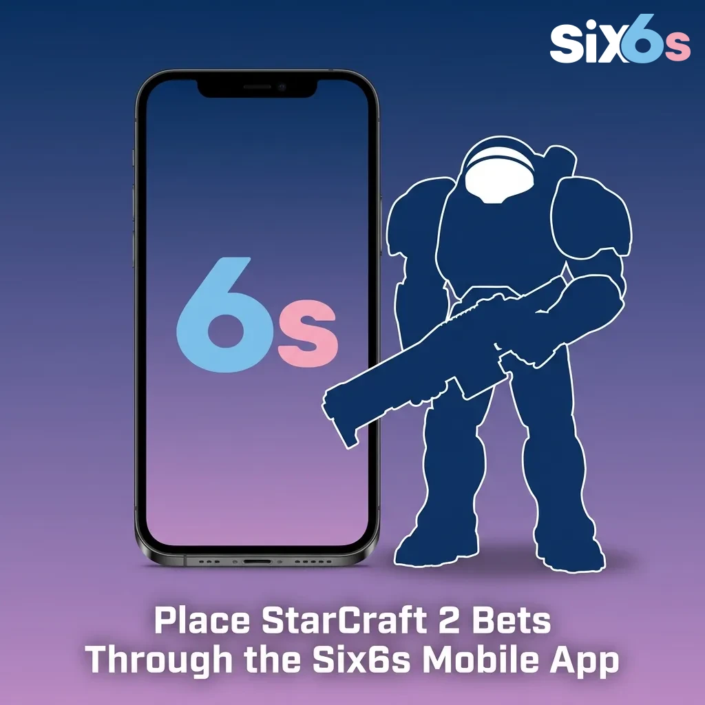 Six6s mobile app interface showing StarCraft 2 betting options and esports menu for placing wagers on matches — Six6s in Pakistan