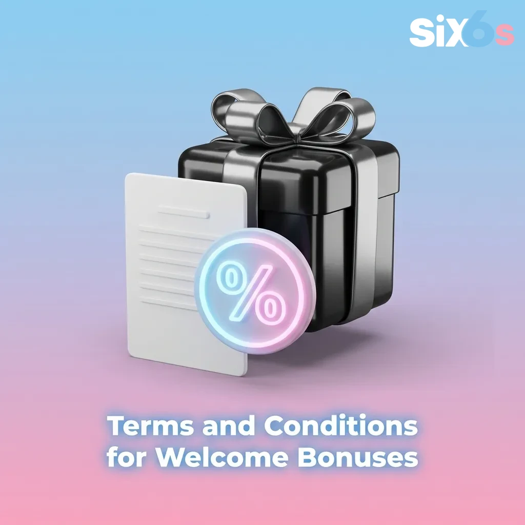 Terms and conditions document showing welcome bonus requirements including wagering rules and account verification details — Six6s in Pakistan