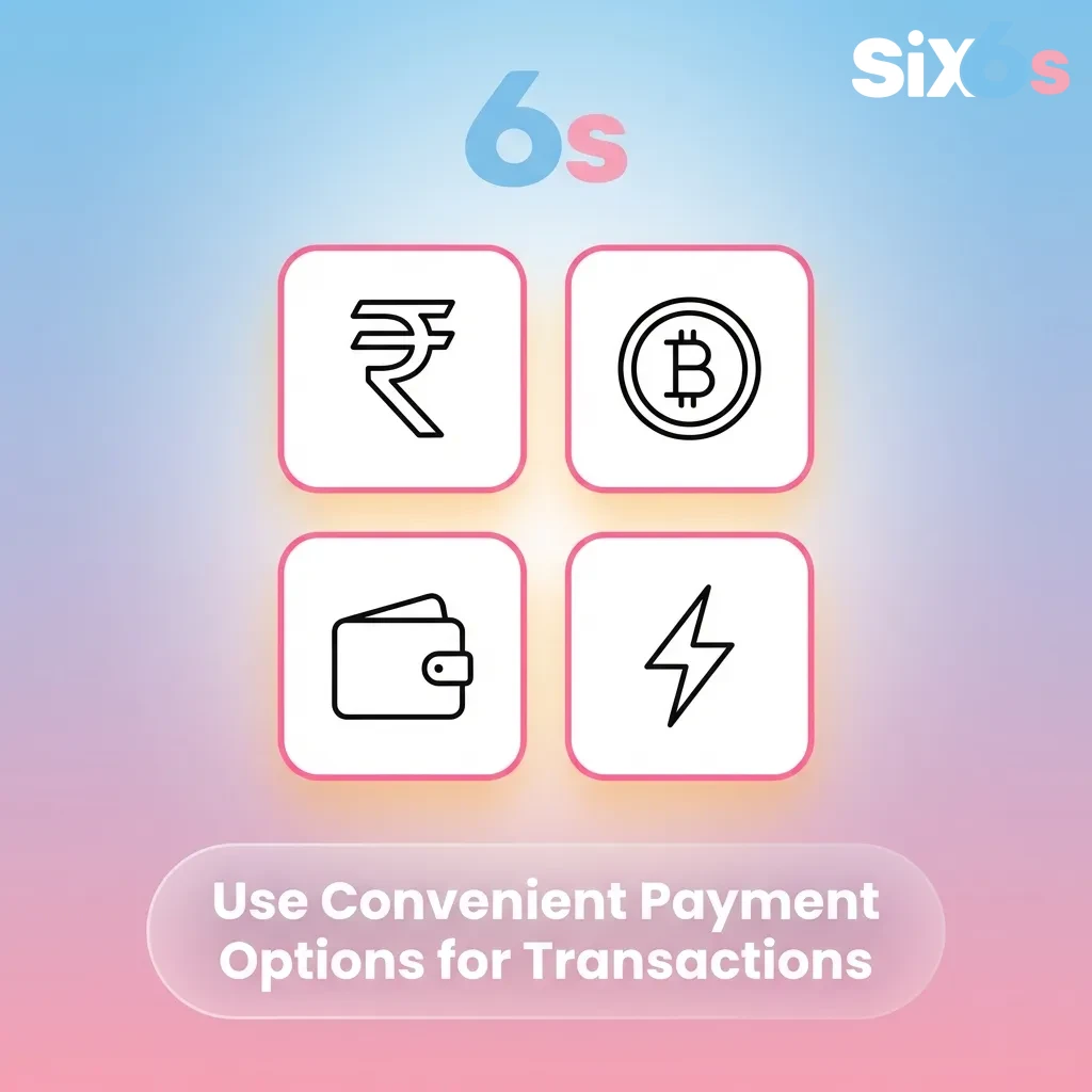 Multiple payment method icons including JazzCash, Easypaisa, cards, and crypto for secure Pakistani transactions — Six6s in Pakistan